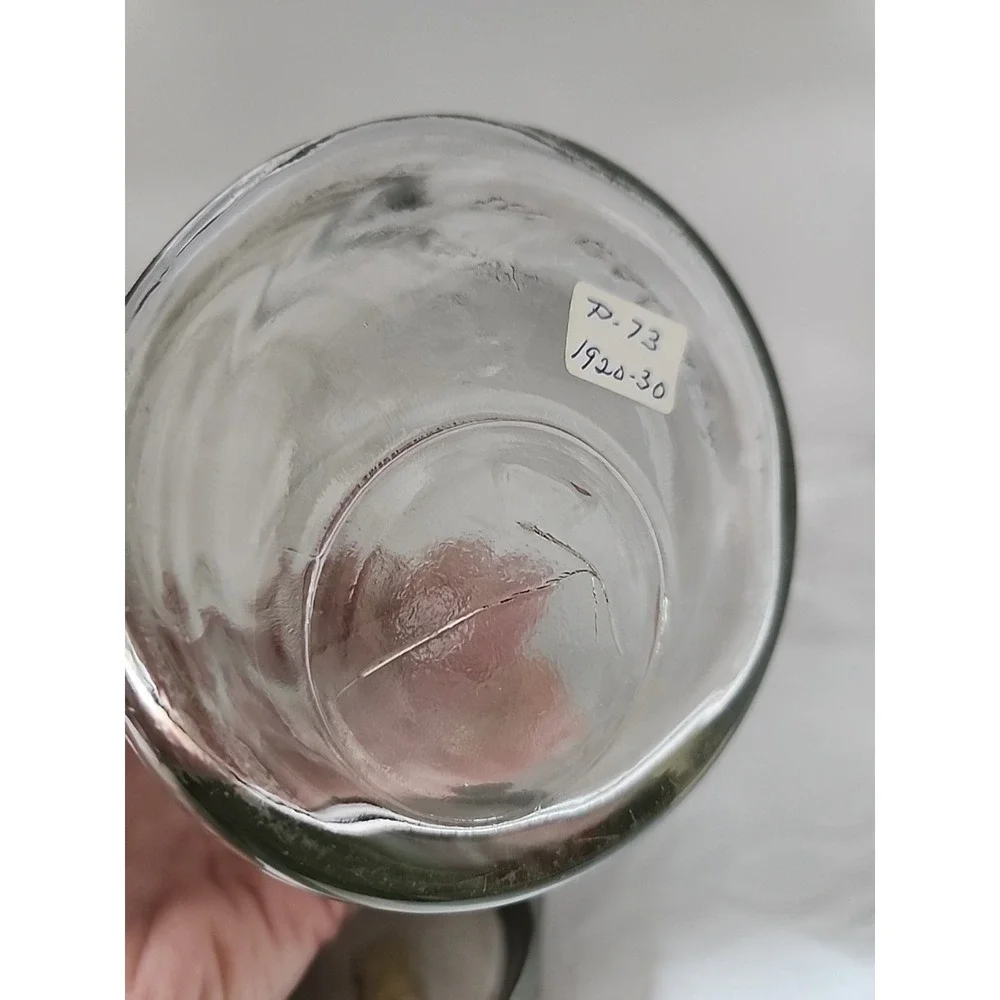 Vintage Corona Jar Made in Canada Clear Glass Antique‎ Canning Jar with Zinc Lid